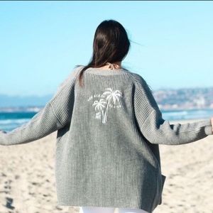 The Beach People Twin Palms Chunky Knit open front sweater/cardigan/jacket
